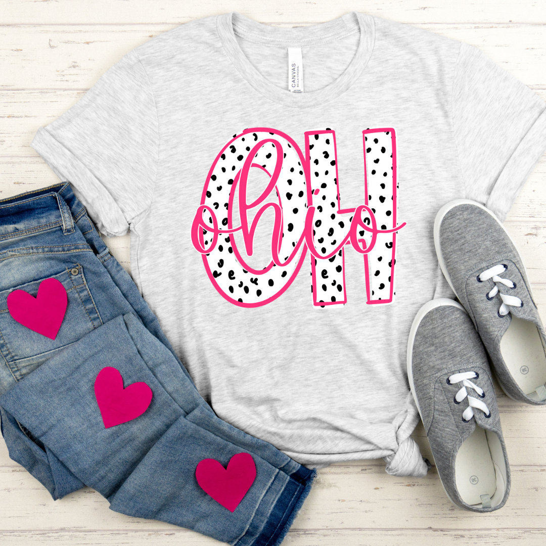 Ohio Pink Dottie State DTF