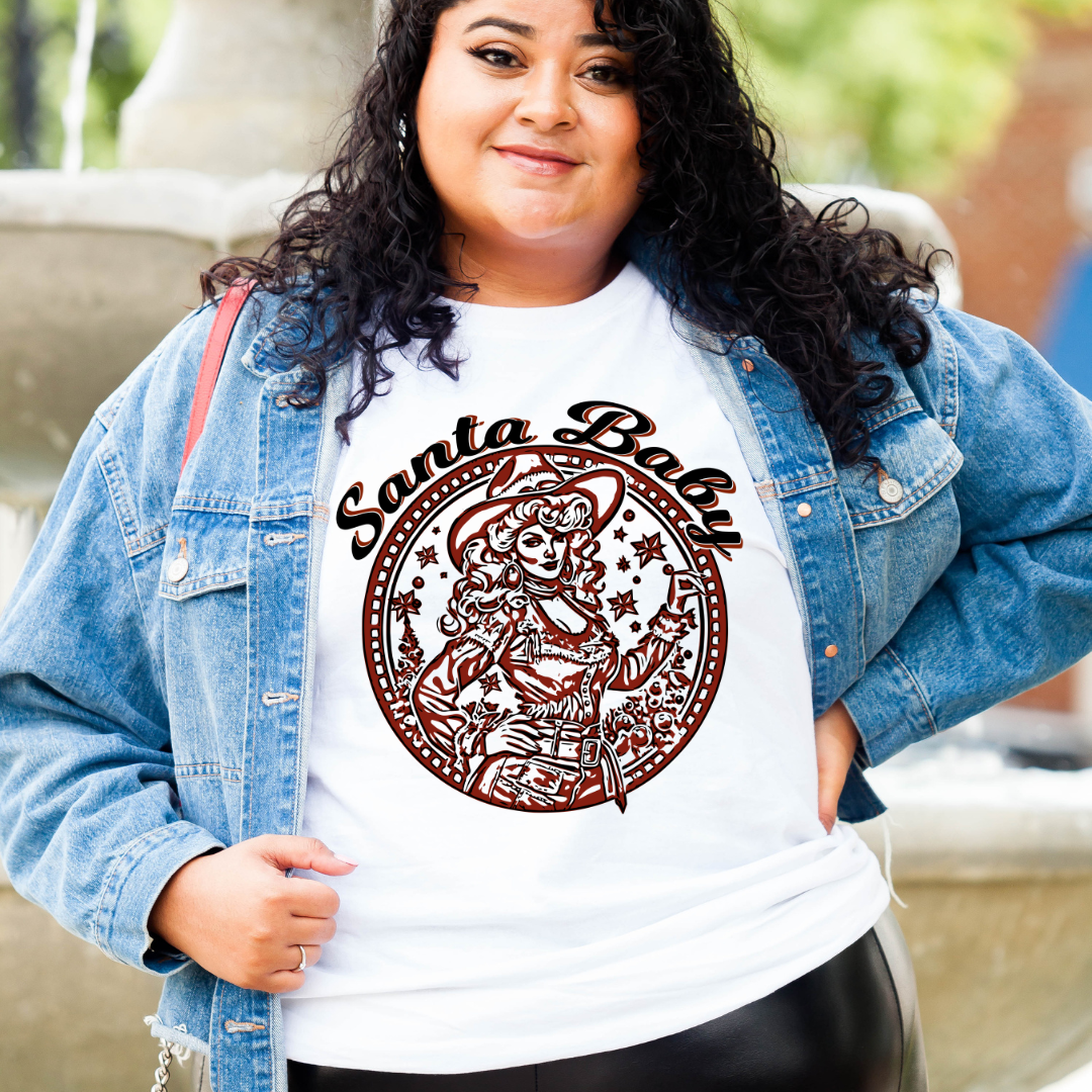 Santa Baby Cowgirl DTF