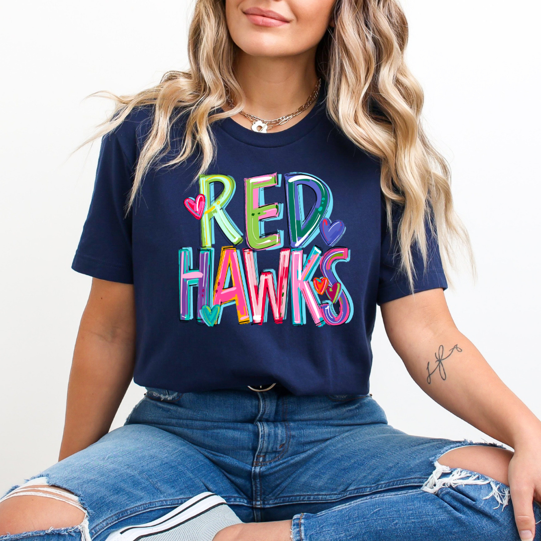 Cheery Doodle Red Hawks DTF Transfers