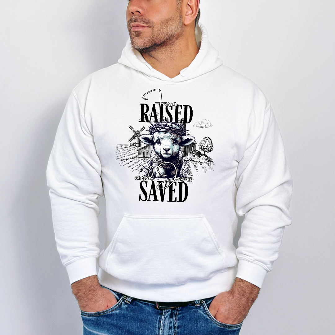 Farm Raised and Jesus Saved DTF