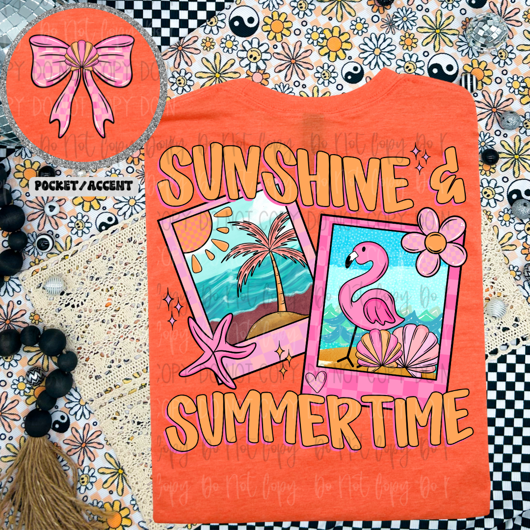 Sunshine and Summertime Front Back DTF Transfer