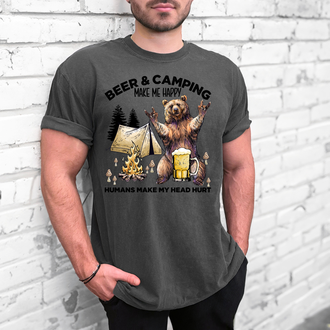 Camping and Beer DTF Transfer