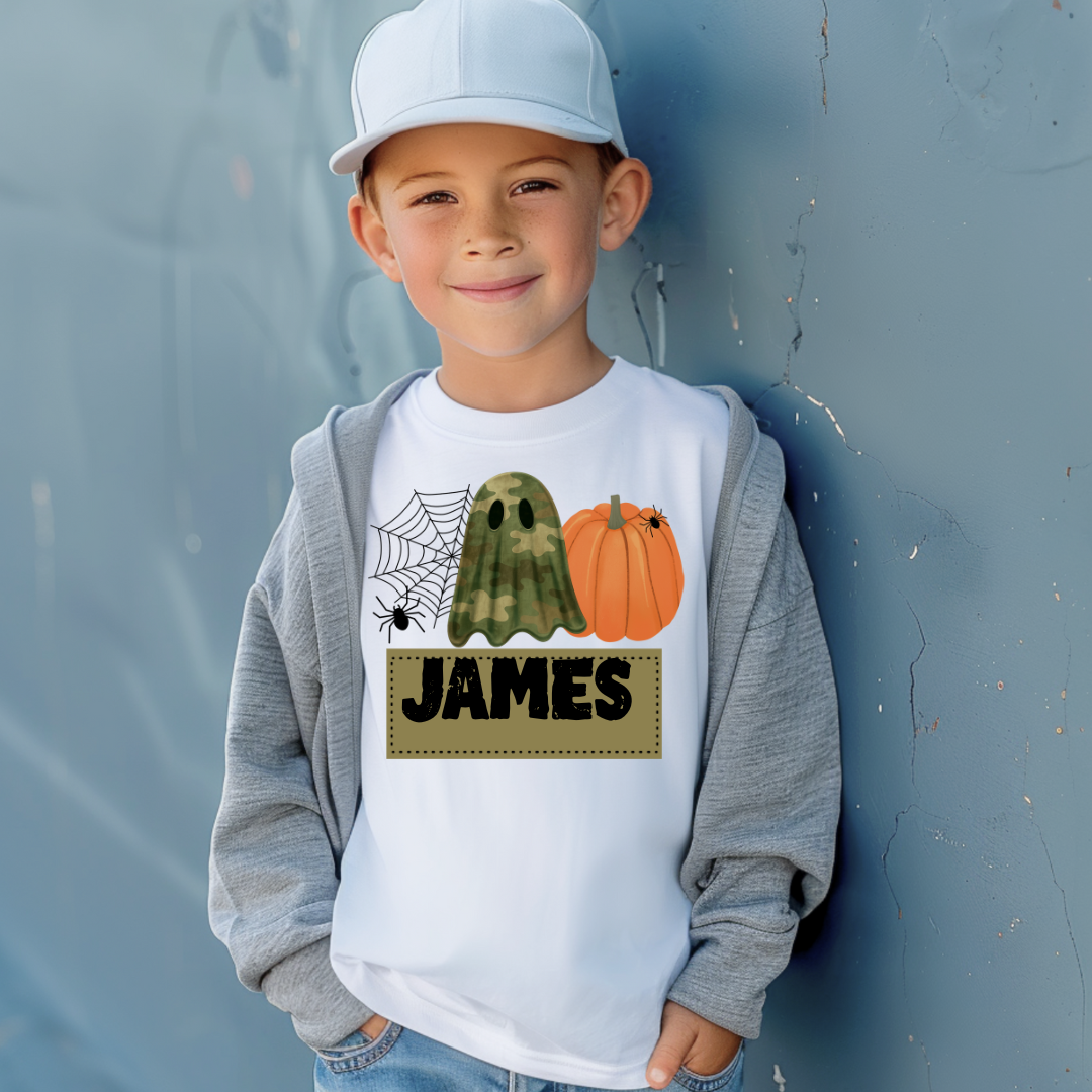 Boys Halloween Name Frame DTF Transfer