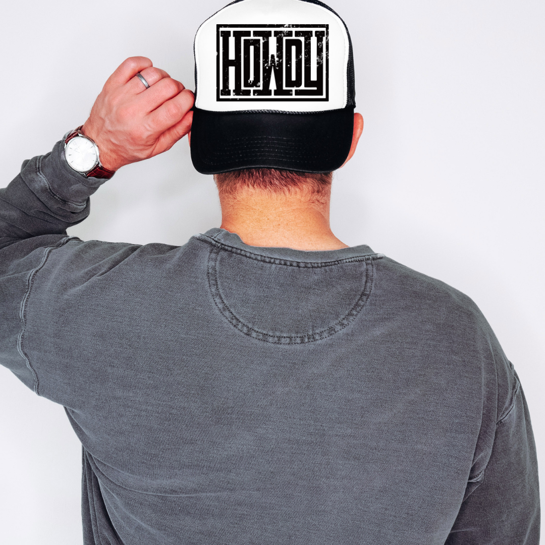 Men's Howdy Hat Patch Collage