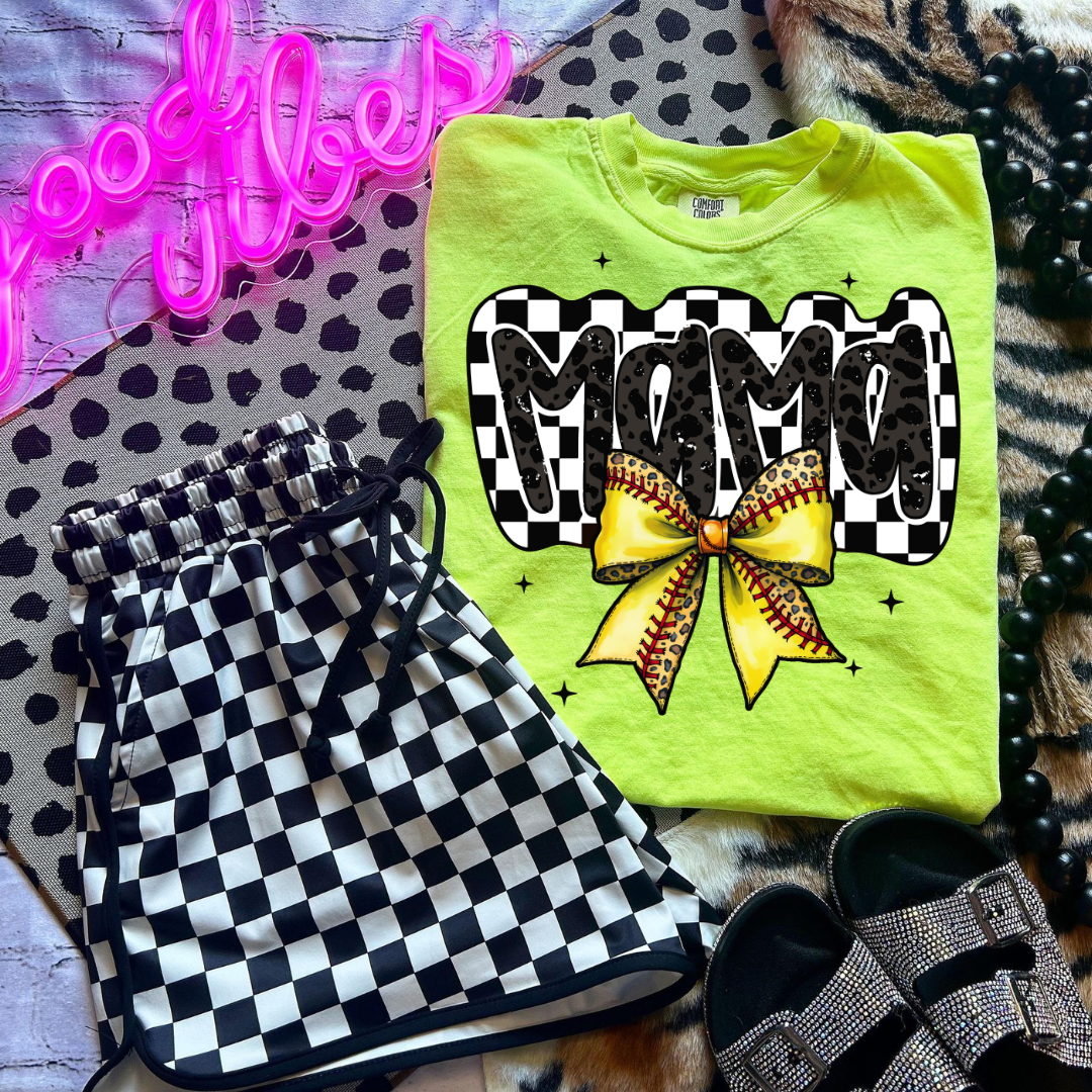 *Mama Sports Bow DTF Transfer