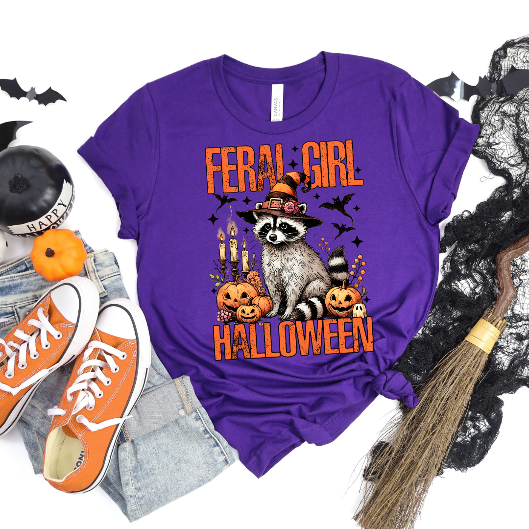 Feral Girl Halloween DTF Transfer