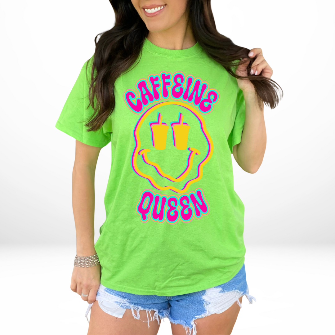 Drippy Neon Face Snarky DTF Transfer