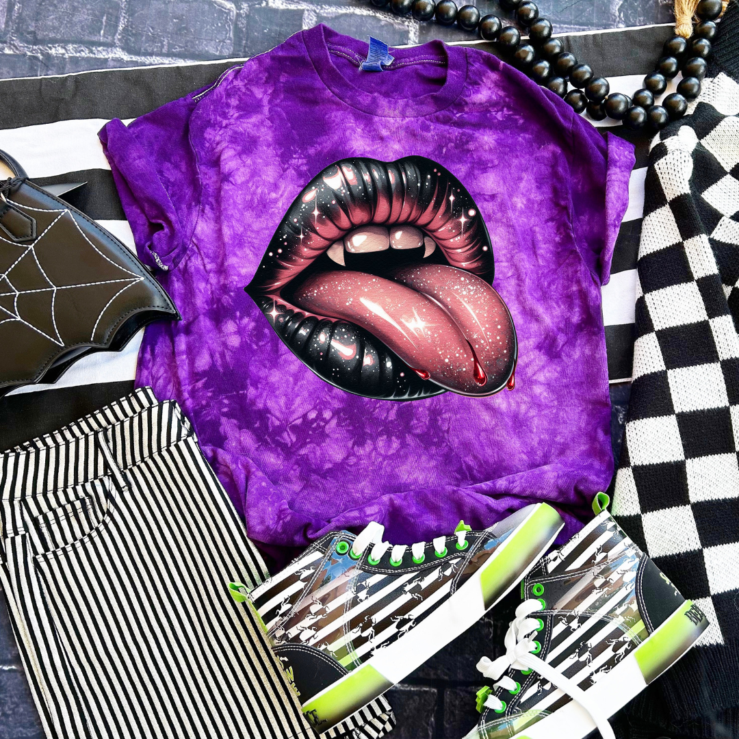 Goth Vamp Mouth DTF Transfer