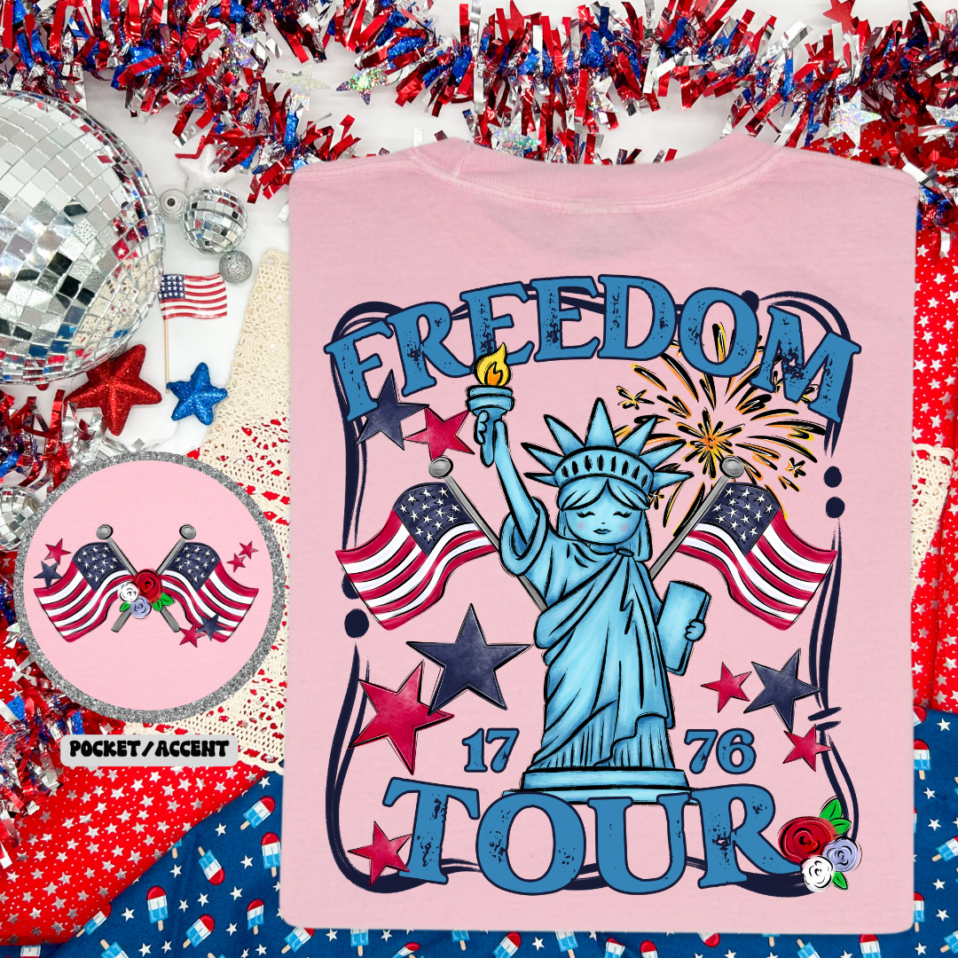 Freedom Tour Front Back DTF Transfer
