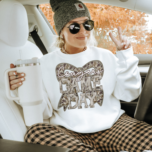 *Game Day Patterened Bow DTF Transfer