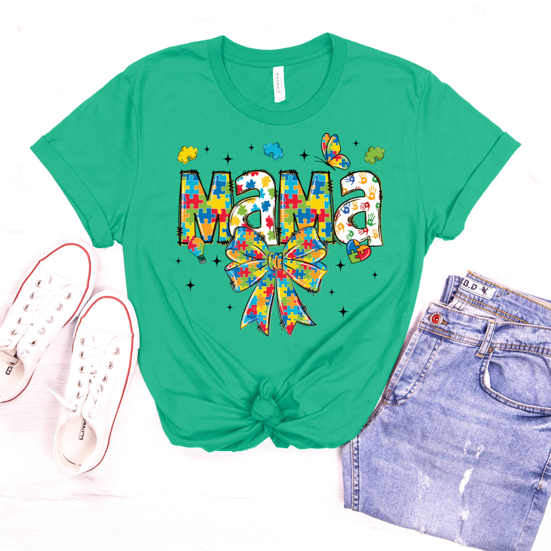 Mama Puzzle Bow DTF Transfer