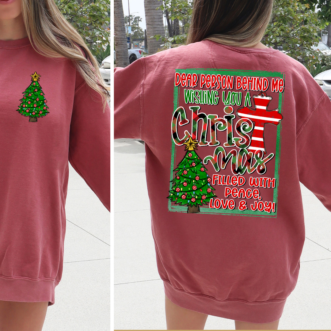 Dear Person Behind Me Christmas DTF Transfer