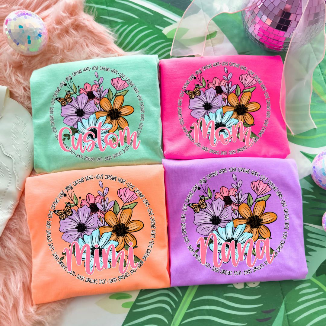 Love Grows Here DTF Transfer