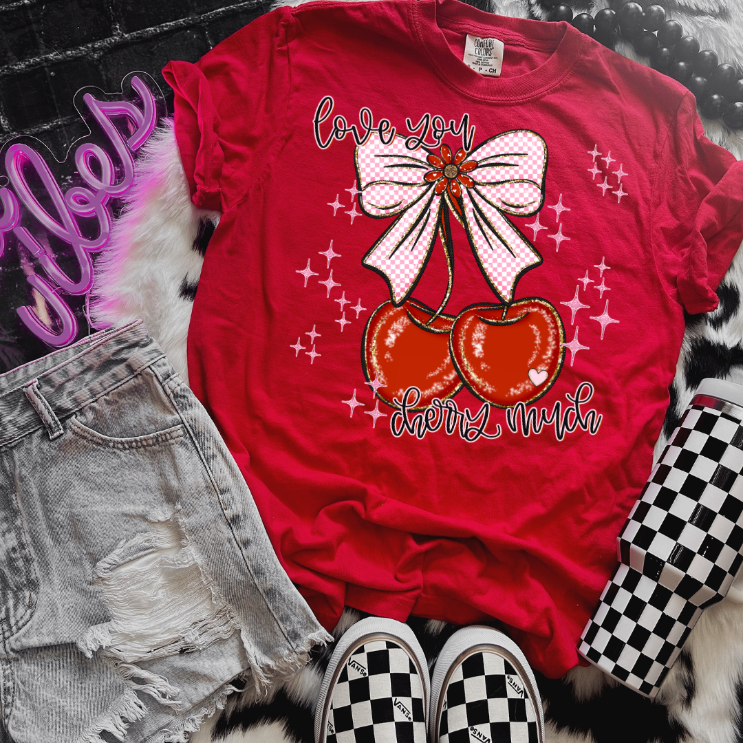 I Love You Cherry Much DTF Transfer