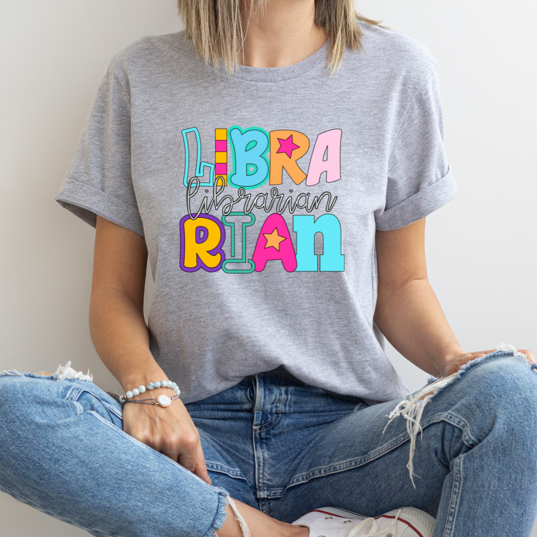 Fun and Funky Mascots Librarian DTF