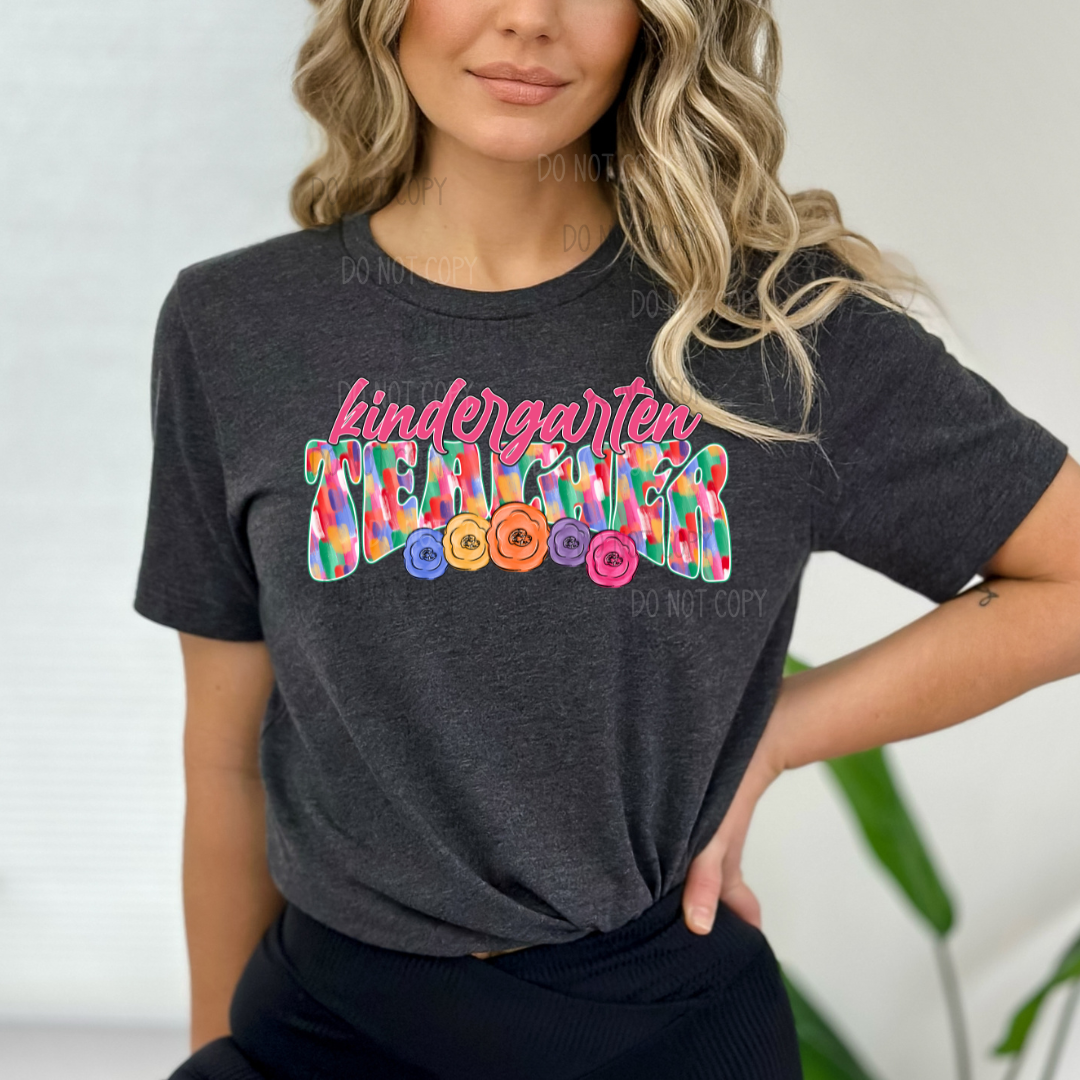 Grade Floral Teacher DTF
