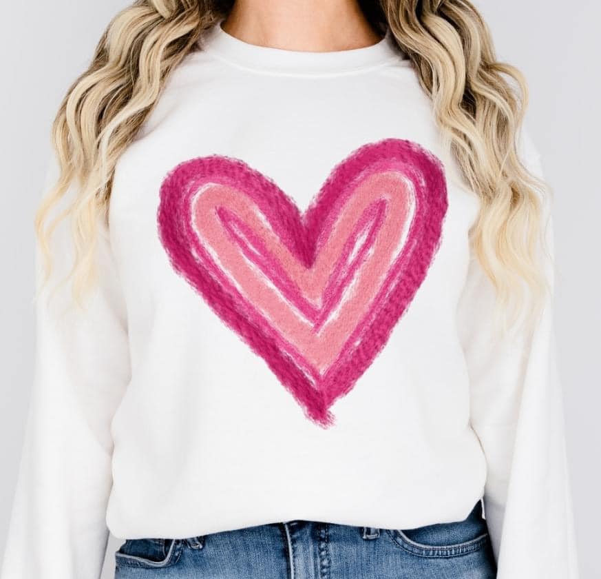 Fuzzy Yarn Heart DTF