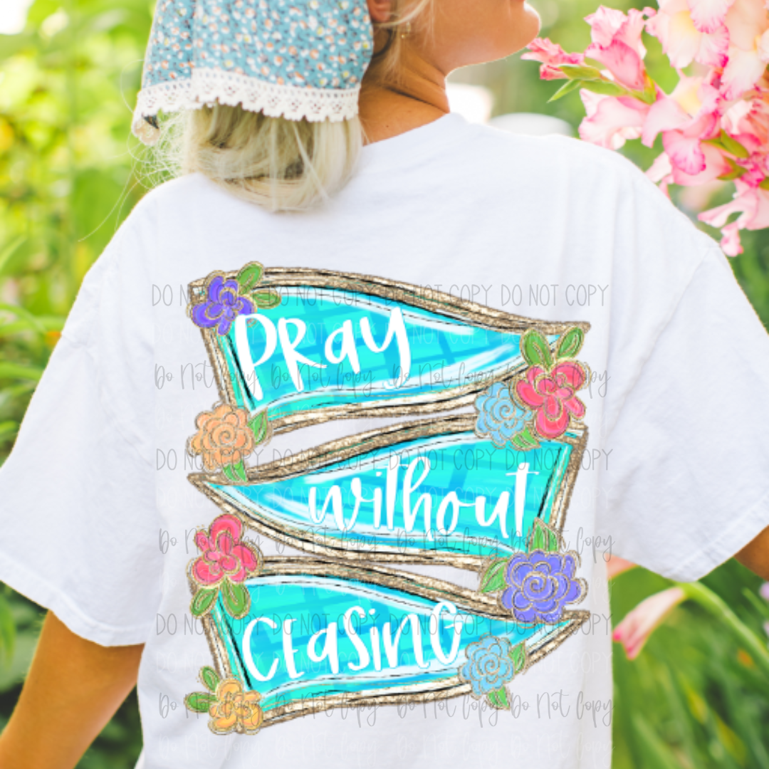 Faith Pennants Front Back DTF Transfer