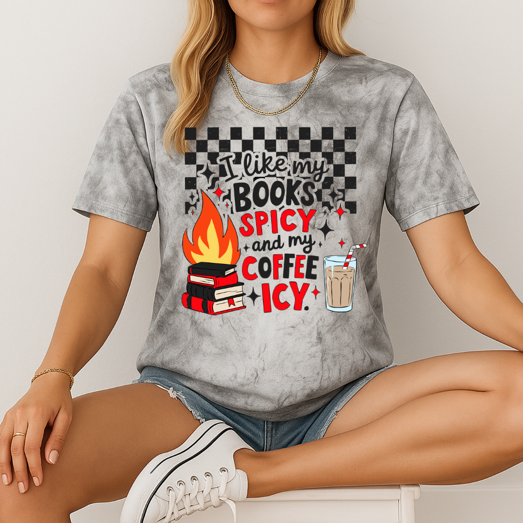 Spicy Books Icy Coffee DTF Transfer