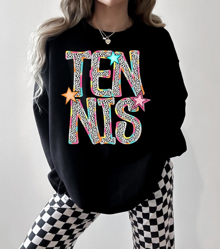 Bright Dottie Tennis DTF Transfer