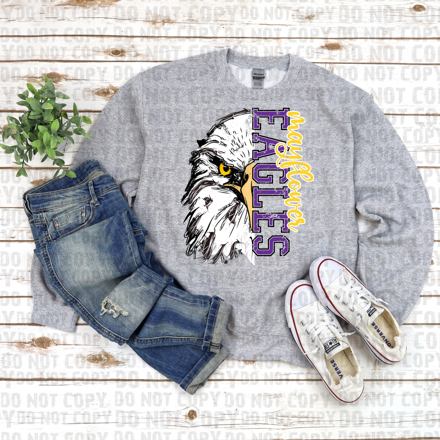 Mayflowers Eagles Half Mascot DTF