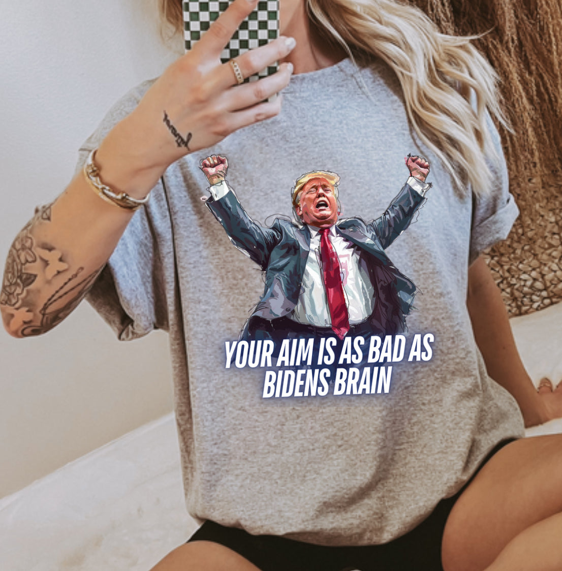 Trump Your aim is as bad as Biden’s Brain