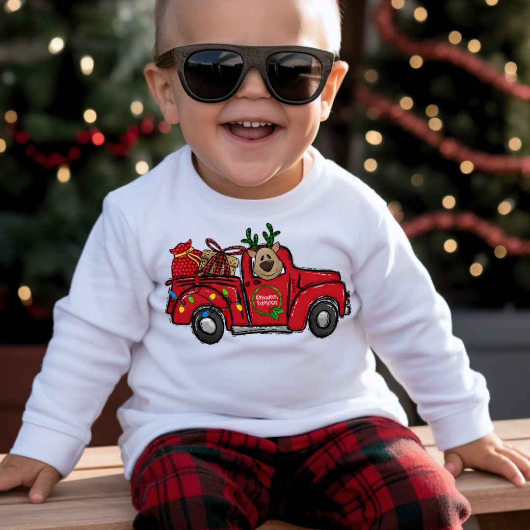 Reindeer Express Truck DTF Transfer