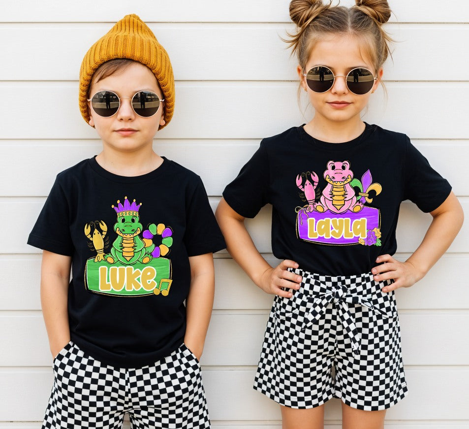 Mardi Gras Name Plates DTF Transfer