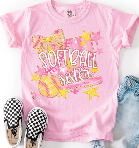 Baseball/Softball Pink Sister DTF Transfer
