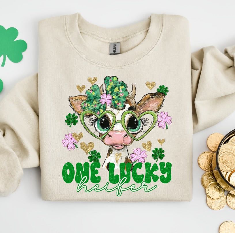 One Lucky Heifer DTF Transfer