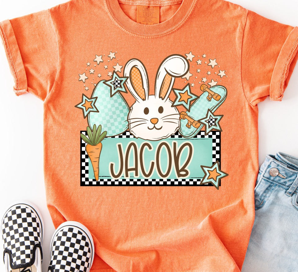 Boys Easter Name Frame DTF Transfer