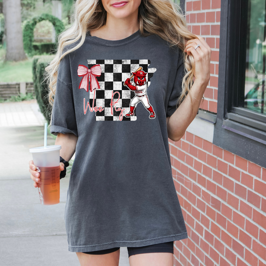 Checkered Pig State DTF Transfer