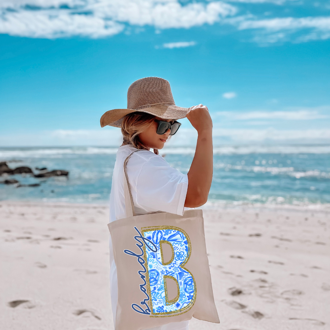*Blue Sea Custom Letter Alpha DTF Transfer