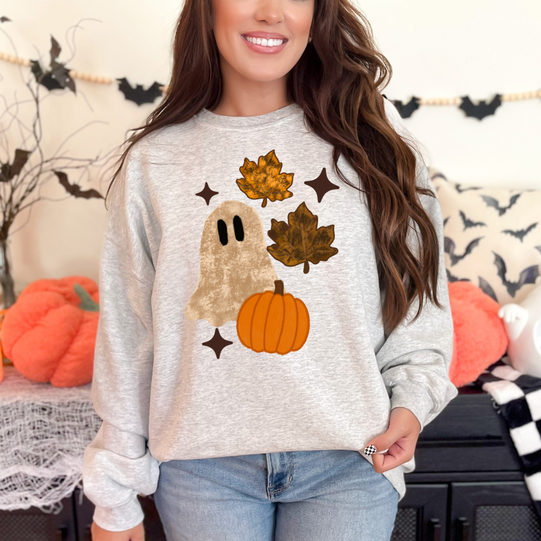 Ghost & Leaves DTF Transfer