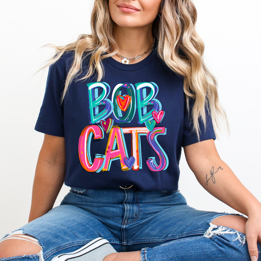 Cheery Doodle Bobcats DTF Transfers