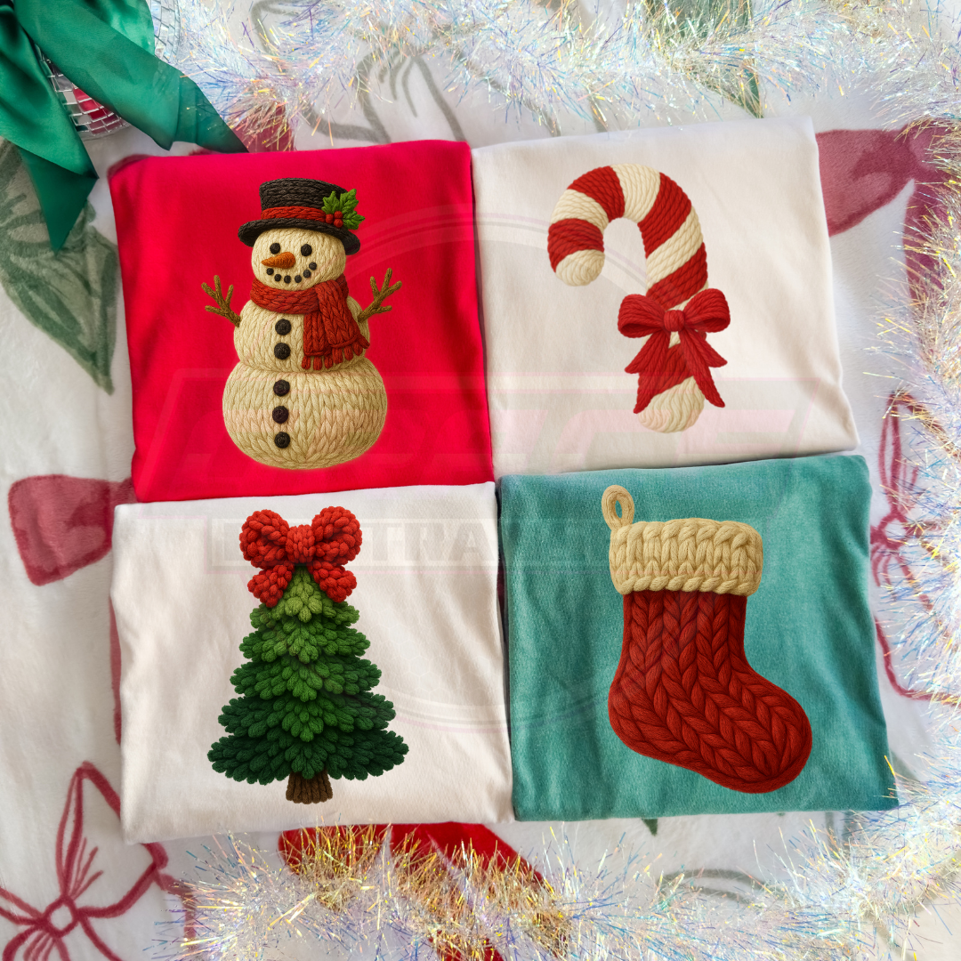 Yarn Christmas Items DTF Transfer