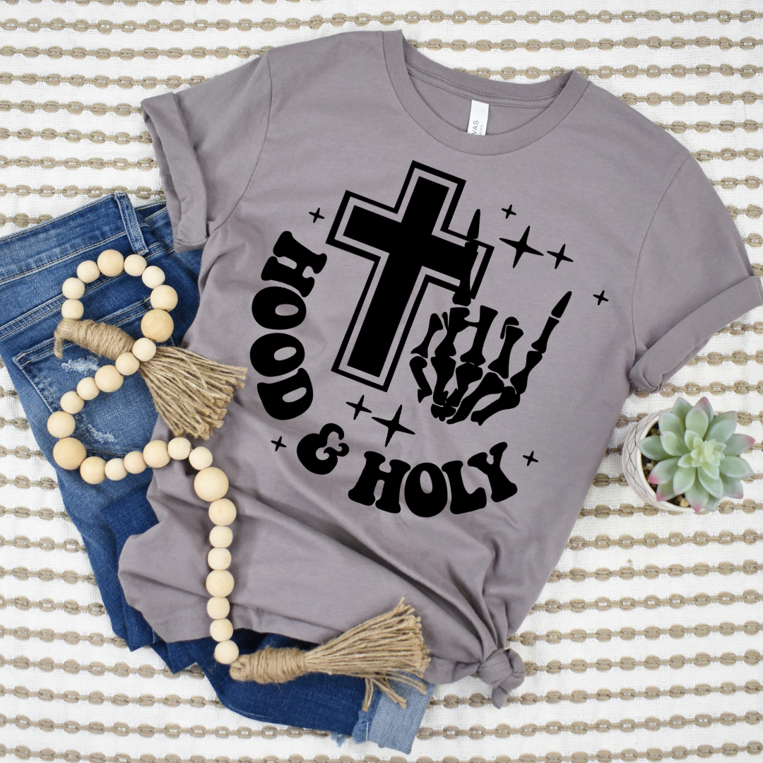 Hood and Holy DTF Transfer