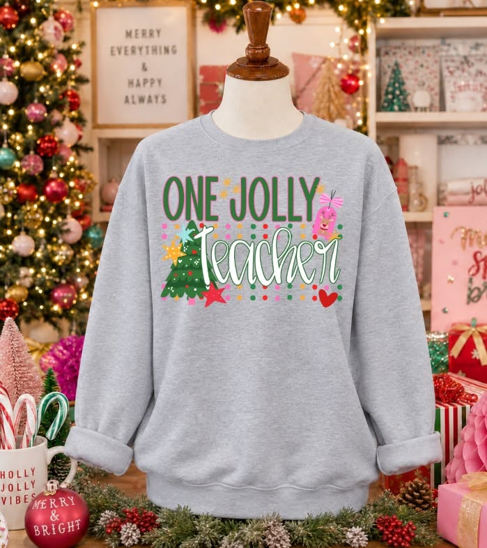 One Jolly Teacher DTF Transfer
