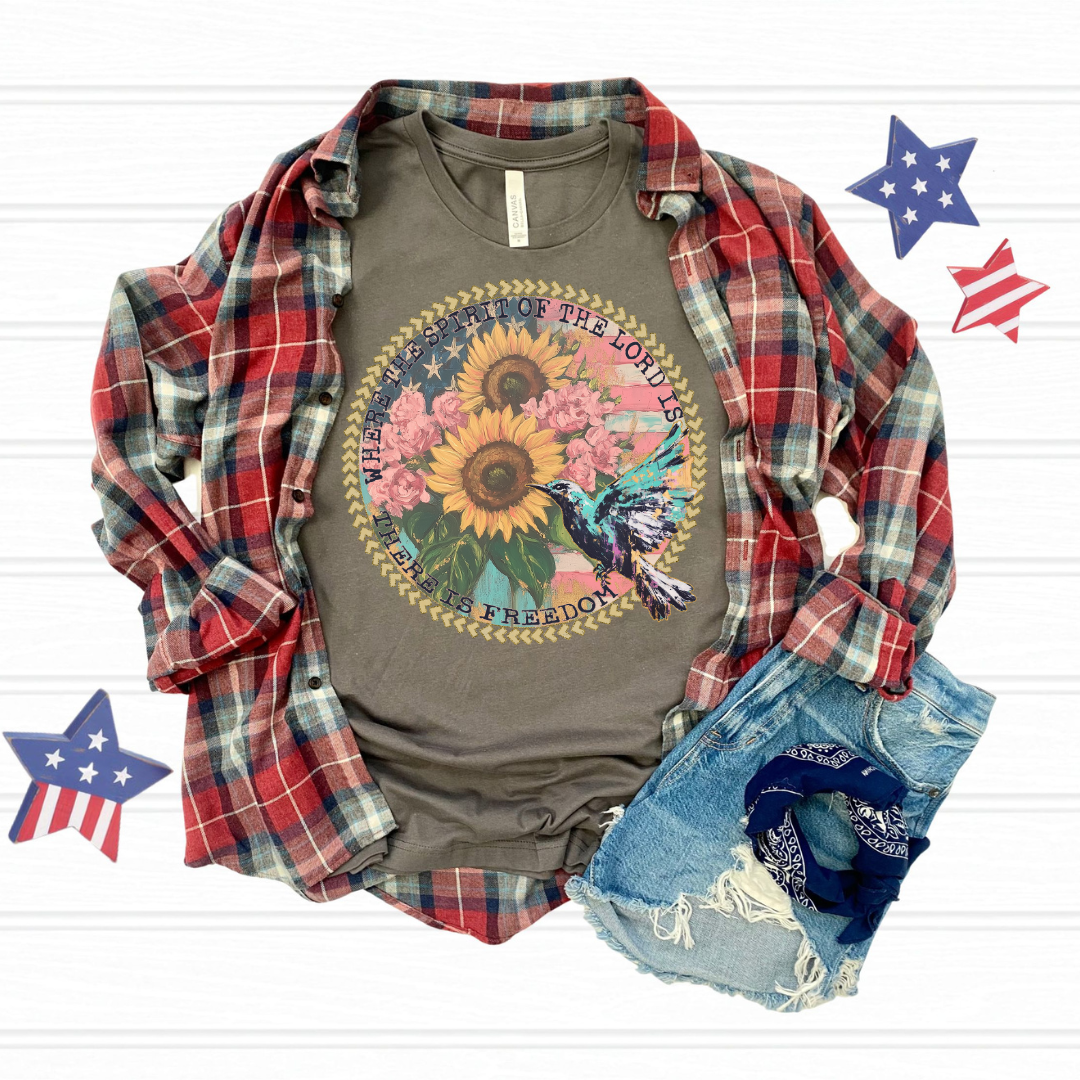 There Is Freedom Sunflower DTF Transfer