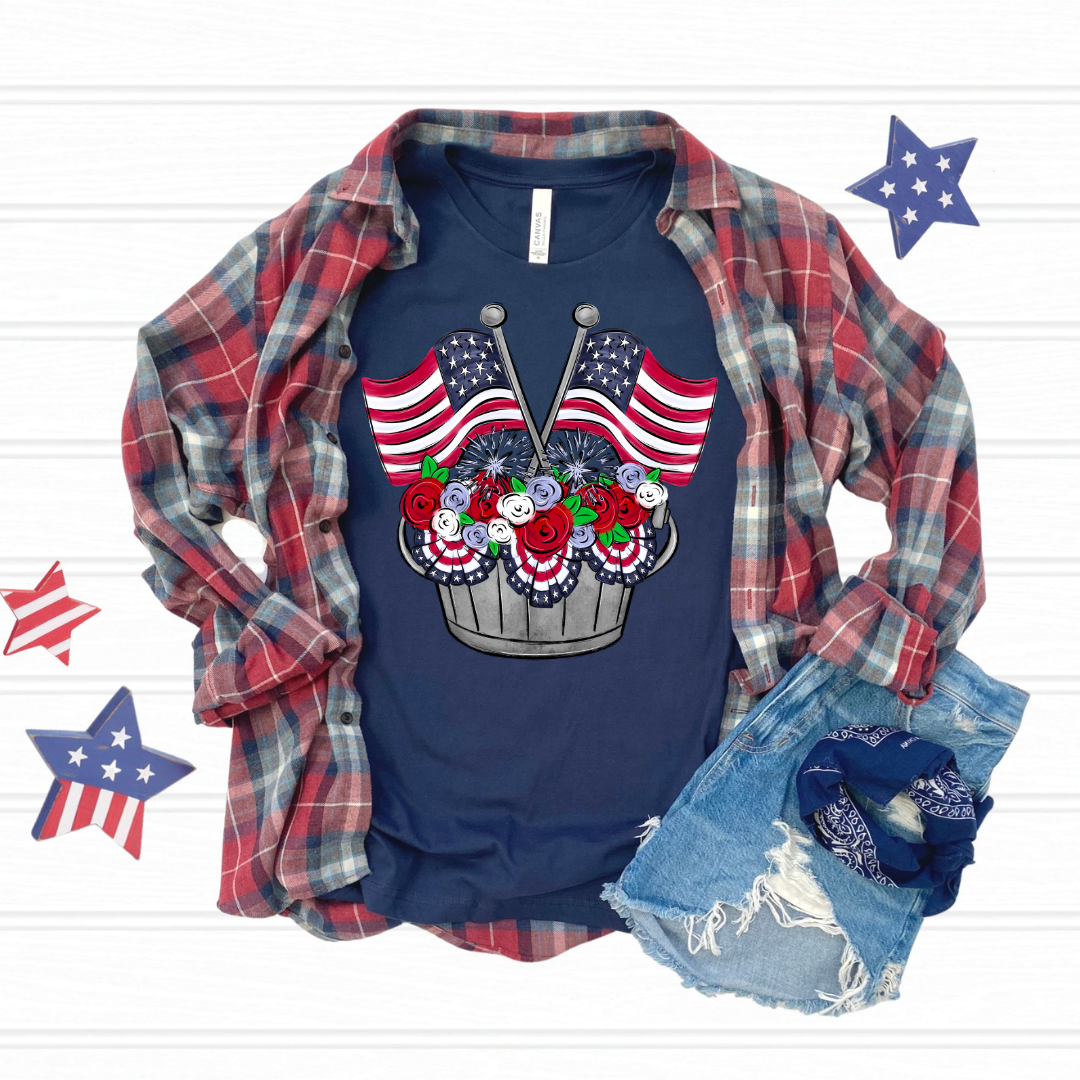 Patriotic Bouquet DTF Transfer