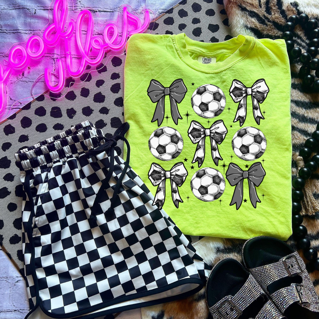 Soccer Bow Collage DTF Transfer