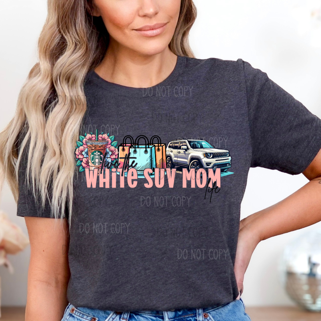 White SUV Mom Life DTF