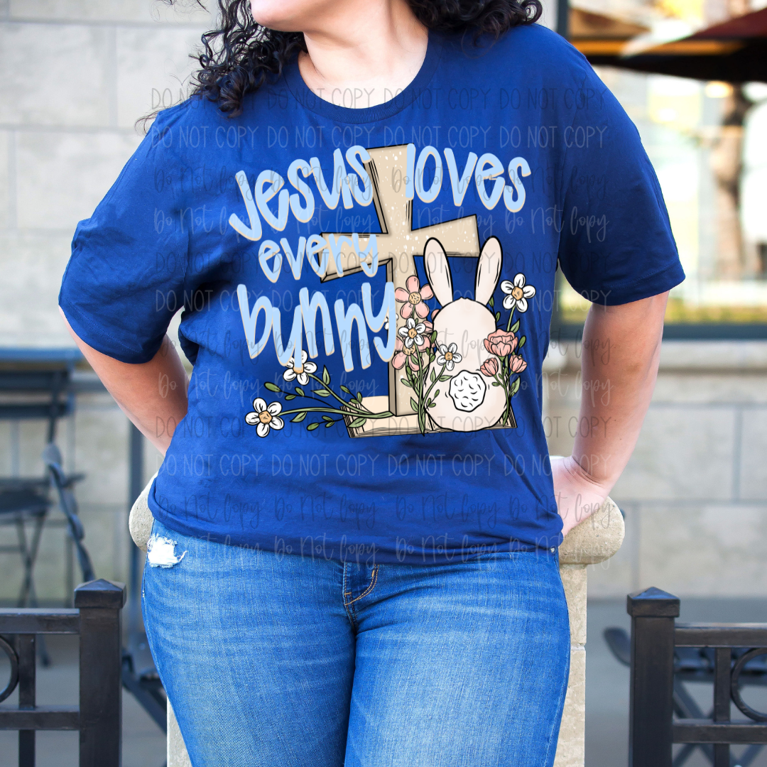 Jesus Loves Every Bunny DTF Transfer