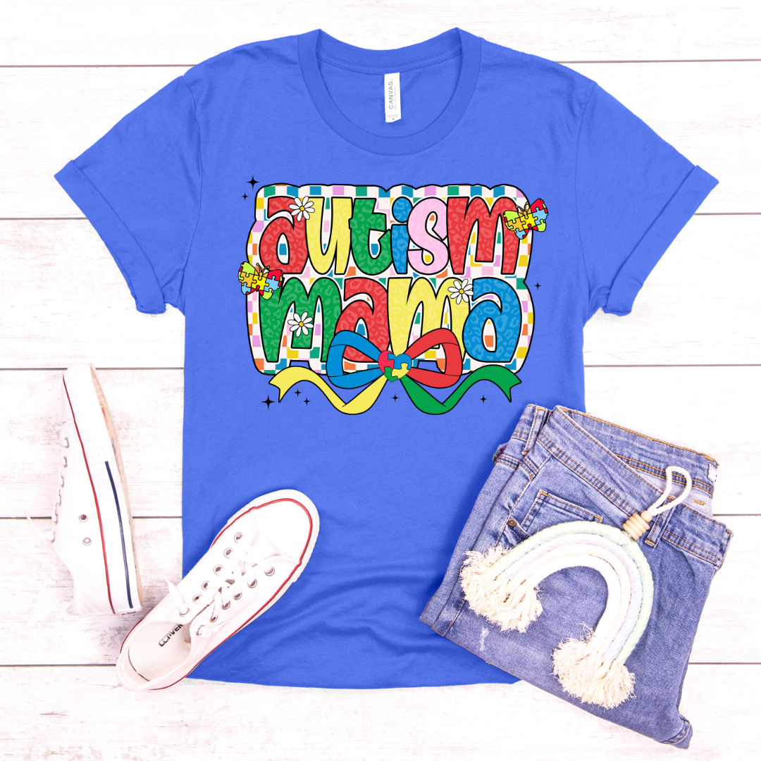 Autism Mama Bow DTF Transfer