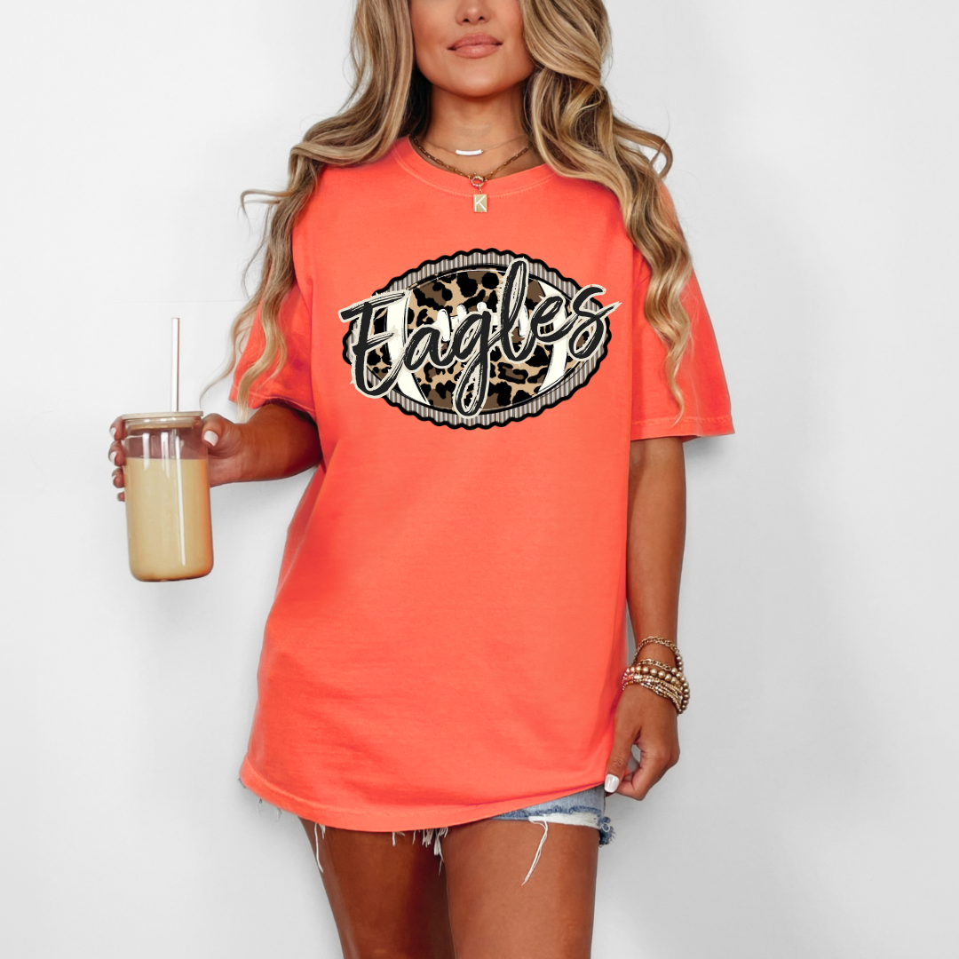 *Custom Patterned Football DTF Transfer