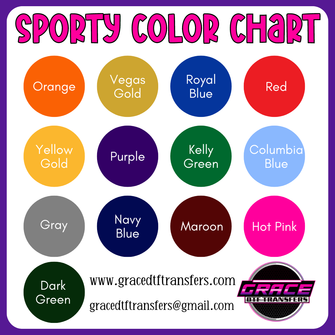 *Custom Funky Spots Sporty Letter DTF Transfer