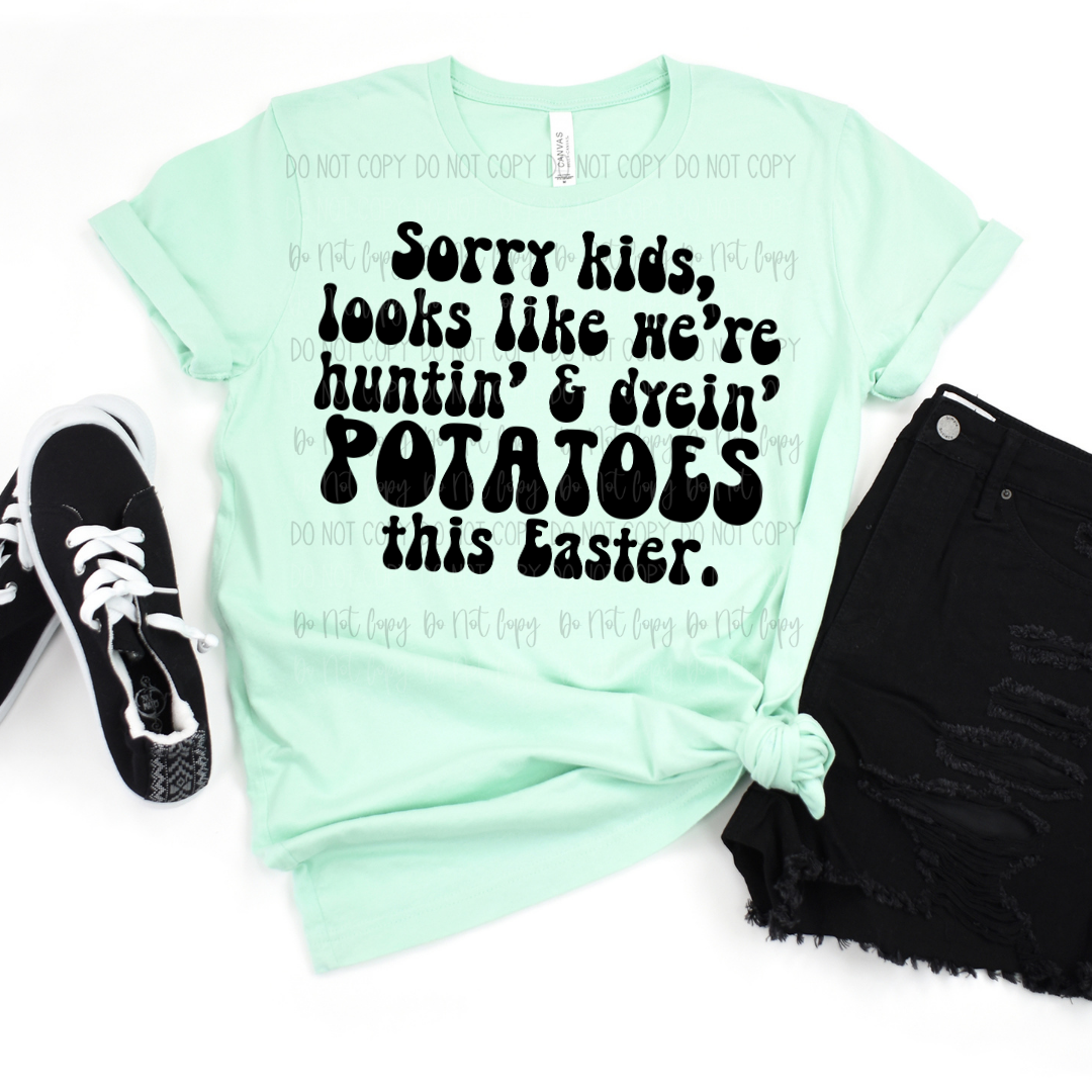 Easter Hunting Potatoes DTF Transfer