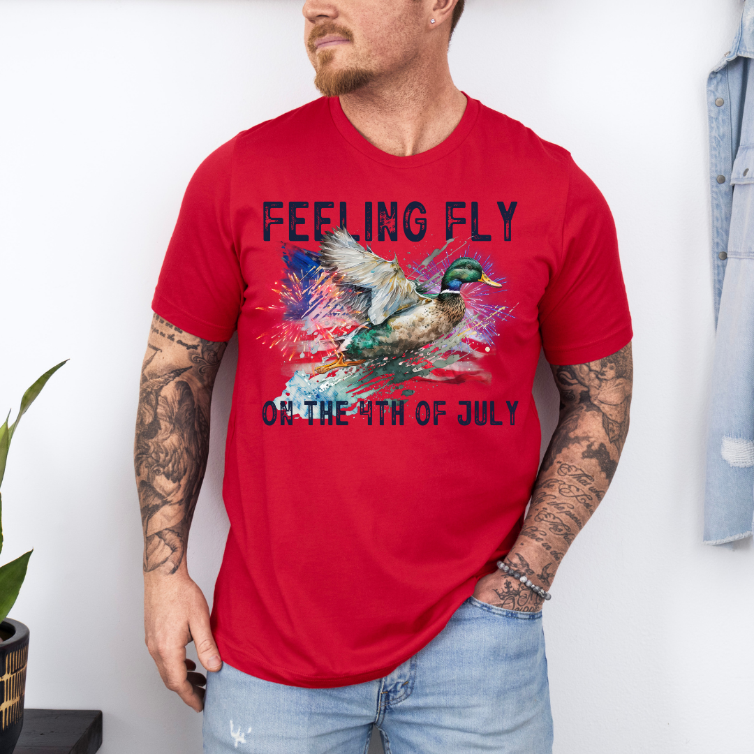 Feeling Fly On The Fourth Of July Duck DTF
