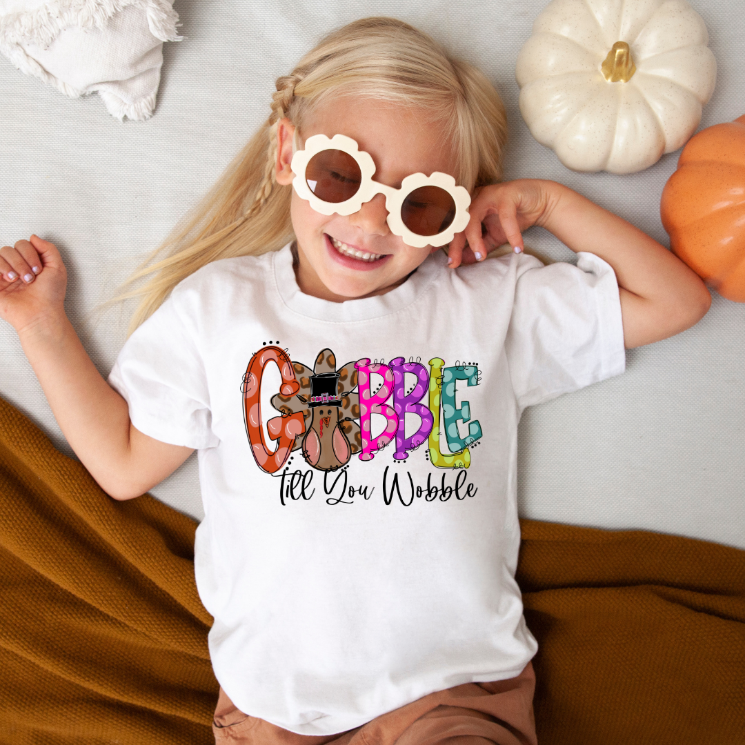 Gobble Wobble Polka Dot Turkey DTF