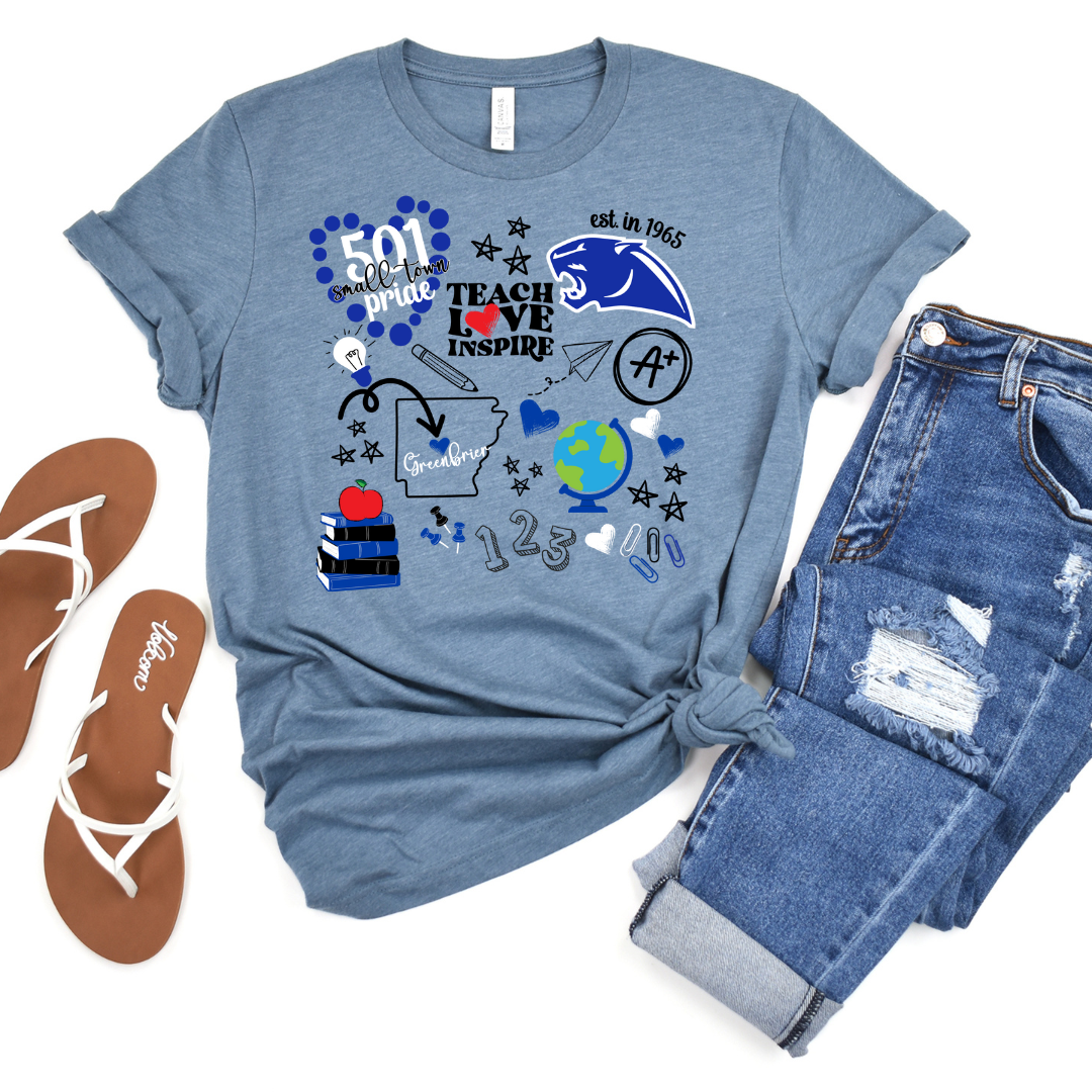 Greenbrier Teacher Collage DTF